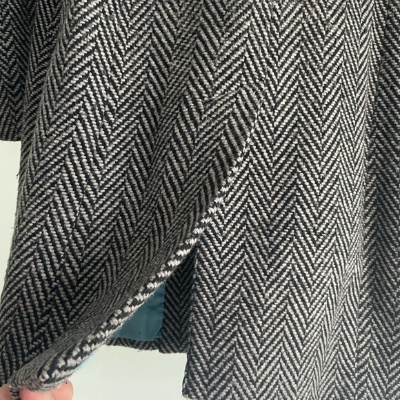 Loved, Smart Set Women’s Vintage B&W Wool Collared Coat Jacket Size Medium M - Picture 2 of 9